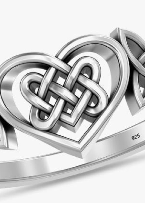 Misc. Celtic Rings pure sterling silver, platinum plated